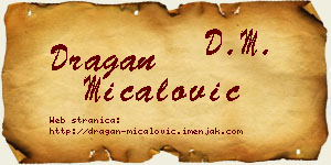 Dragan Mićalović vizit kartica